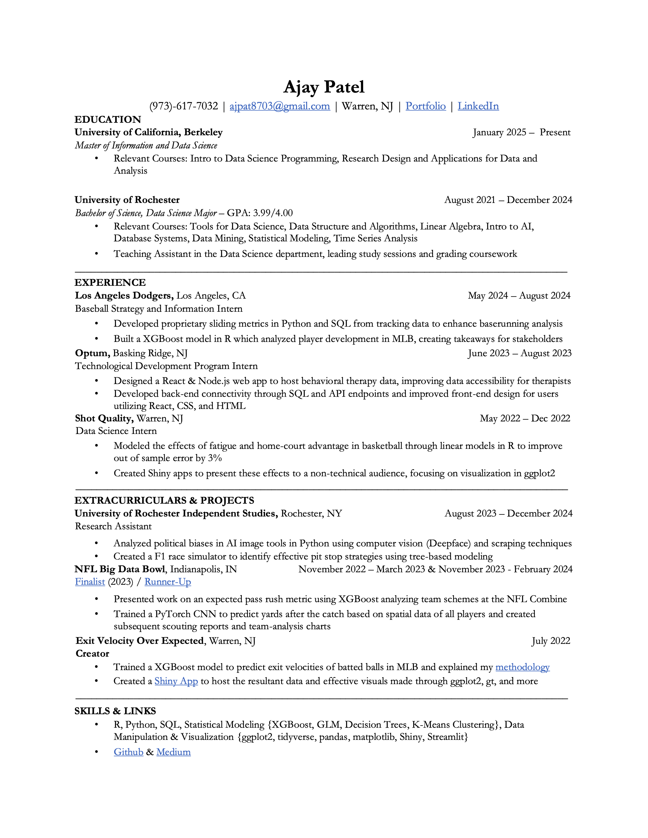 Ajay Patel's Resume